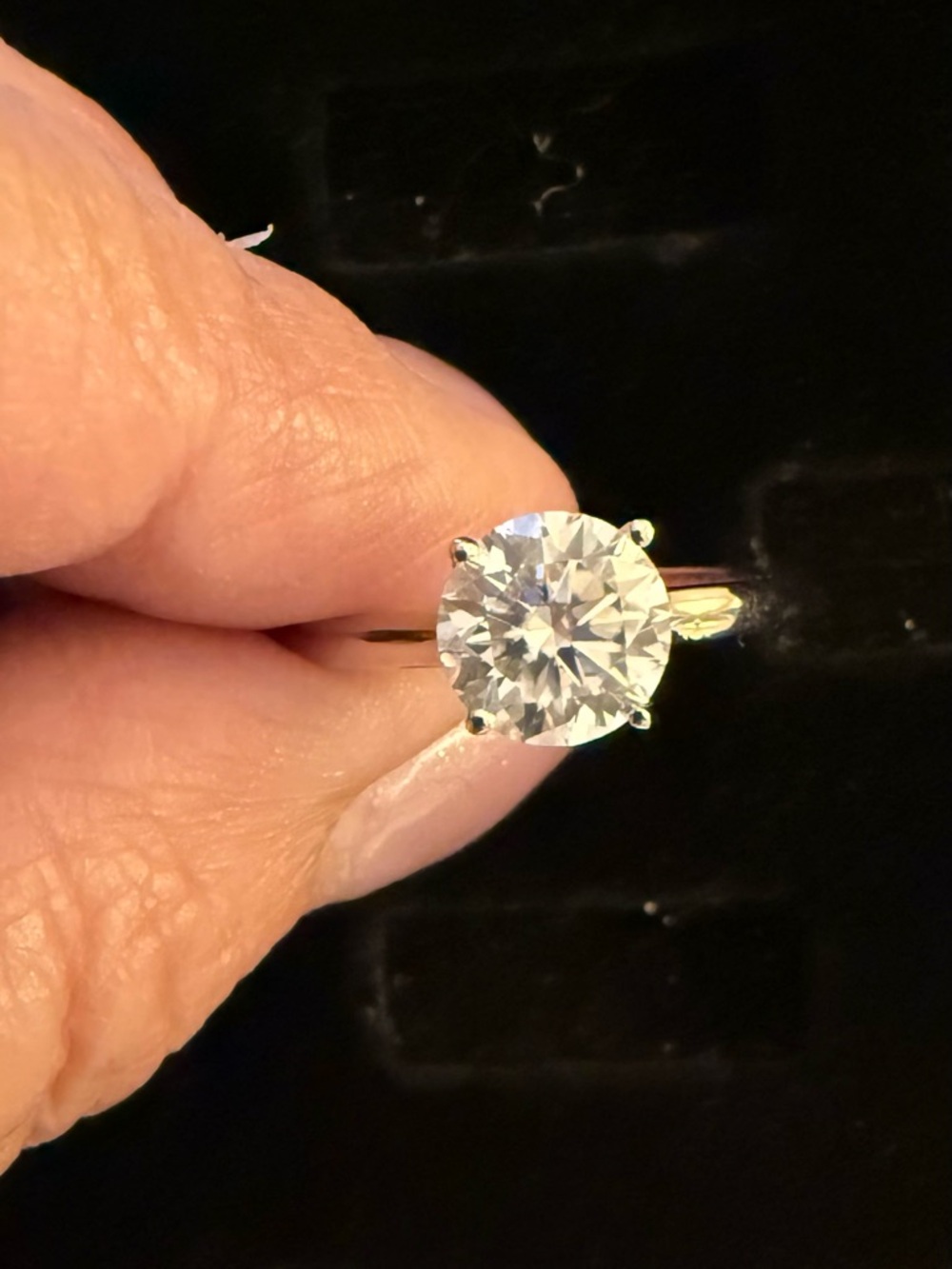 Moissanite 2 ct Ring Sz 10 solitaire 925 ring